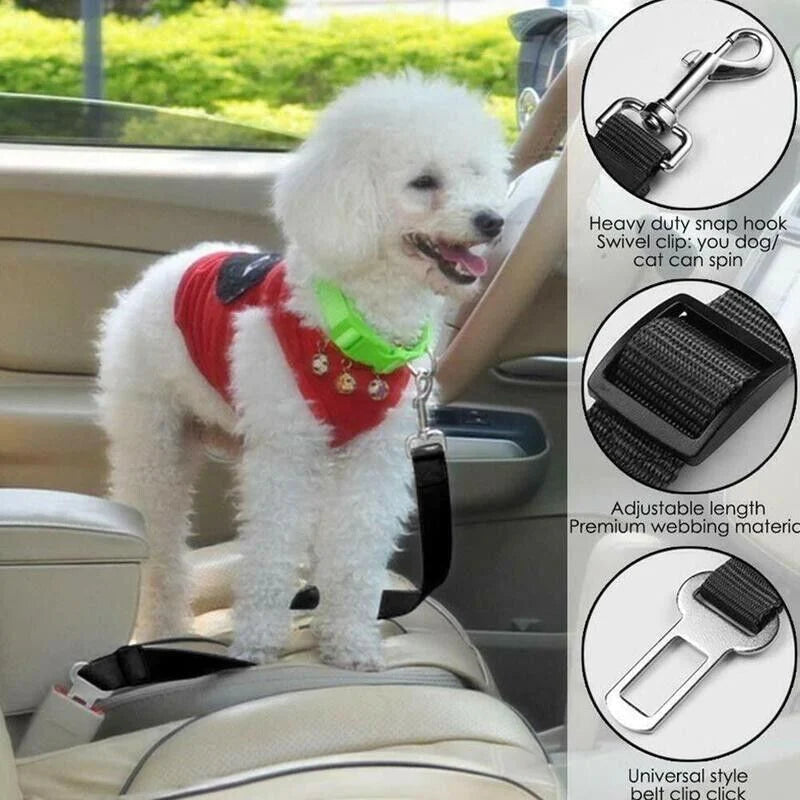 Pet Car Seat Belt 2-Pack Adjustable
