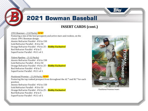2021 Bowman Baseball Hobby Box