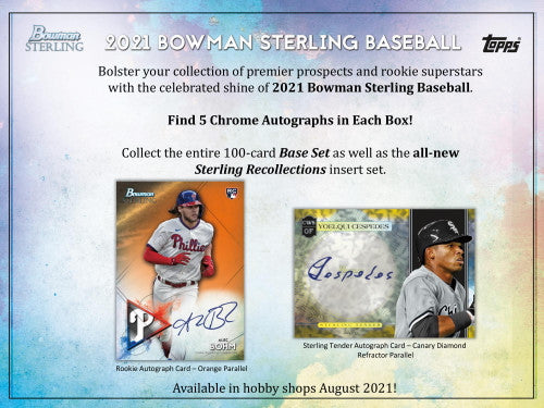 2021 Bowman Sterling Baseball Hobby 12 Box Case