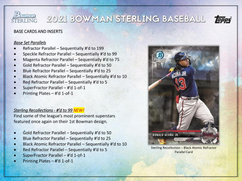 2021 Bowman Sterling Baseball Hobby 12 Box Case