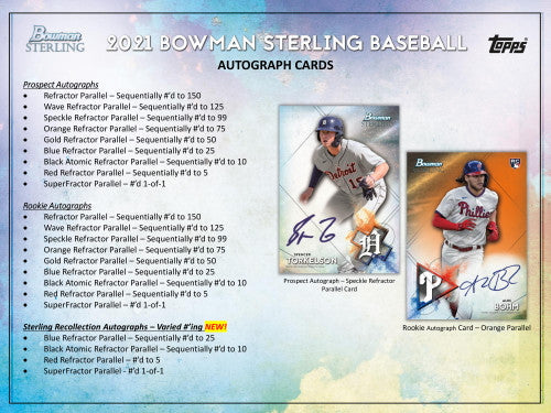 2021 Bowman Sterling Baseball Hobby 12 Box Case