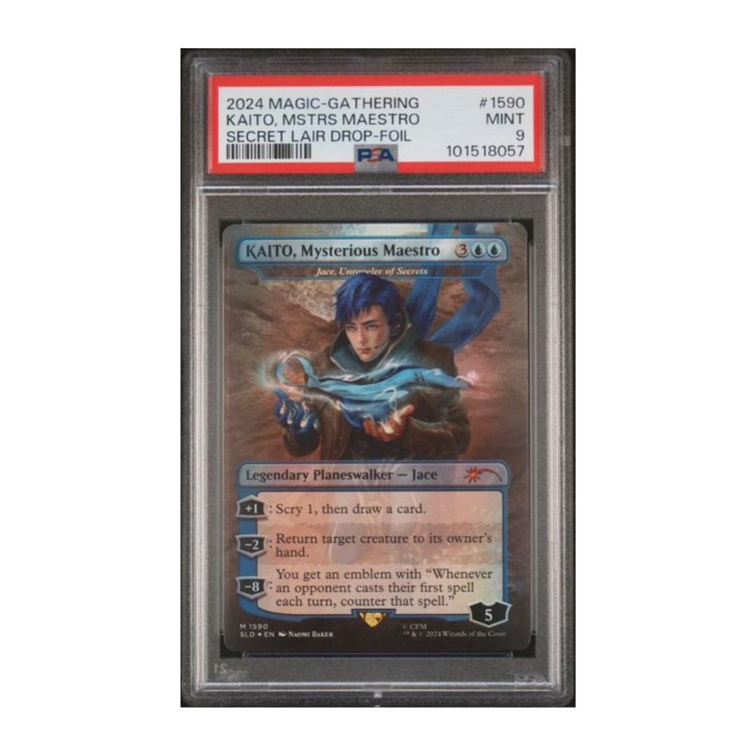 2024 MAGIC THE GATHERING SECRET LAIR DROP #1590 KAITO, MSTRS MAESTRO HATSUNE MIKU-FOIL - PSA 9