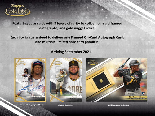 2021 Topps Gold Label Baseball Hobby 16 Box Case