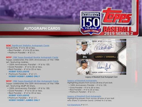 2019 Topps Series 2 Baseball Jumbo 6 Box Case