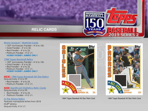2019 Topps Series 2 Baseball Jumbo 6 Box Case