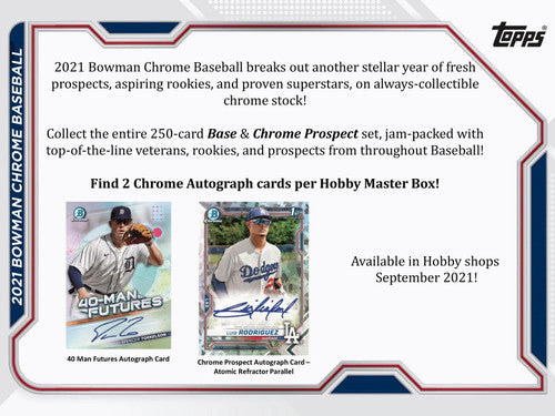 2021 Bowman Chrome Baseball Hobby 12 Box Case