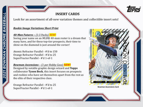 2021 Bowman Chrome Baseball Hobby 12 Box Case