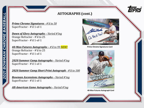 2021 Bowman Chrome Baseball Hobby Box