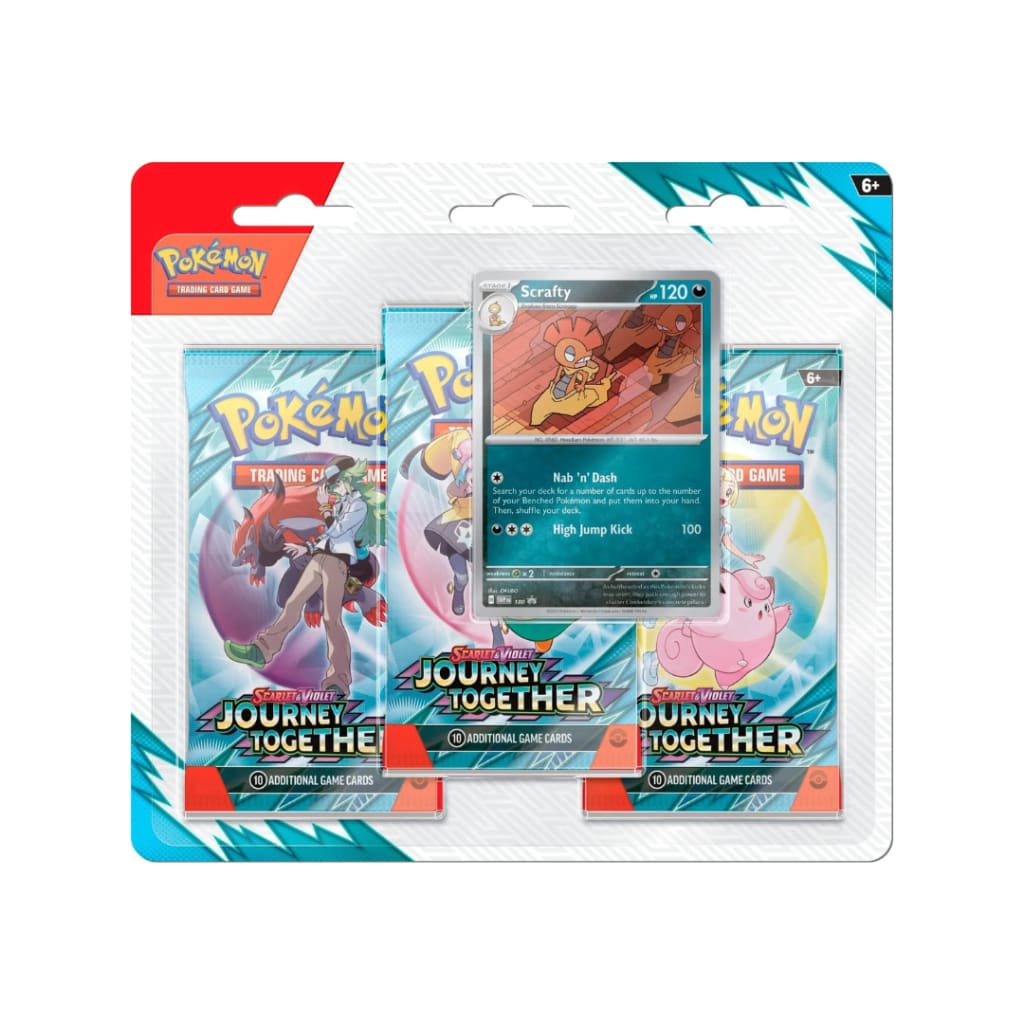 Pokemon - Scarlet and Violet - Journey Together - 3 Pack Blister - Scrafty