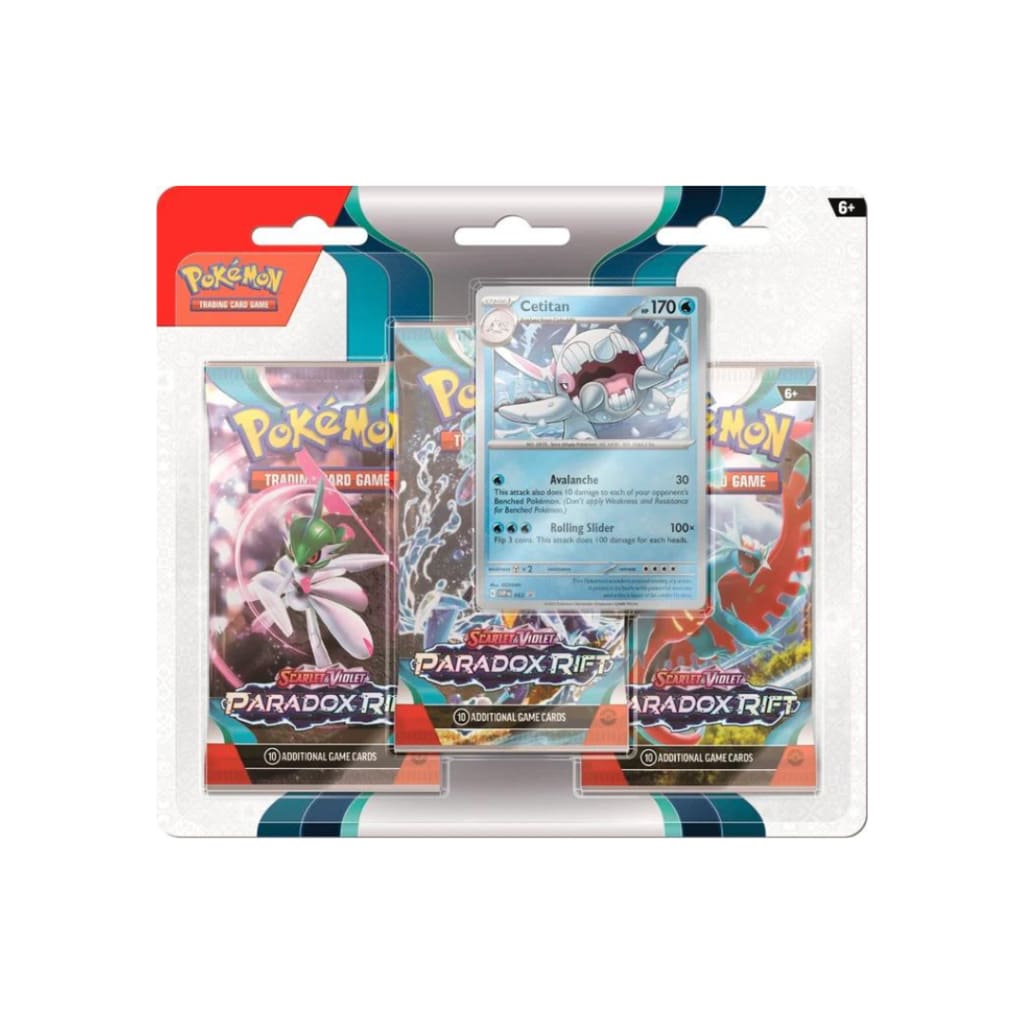 Pokemon - Scarlet and Violet - Paradox Rift - 3 Pack Blister - Cetitan